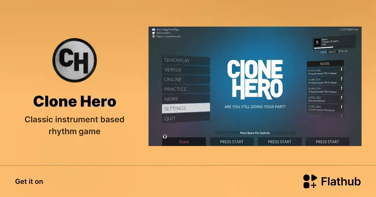 Clone Hero: O clássico jogo de ritmo chega ao Linux via Flatpak