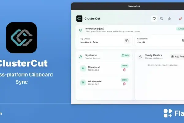 ClusterCut: ferramenta para sincronizar área de transferência entre Linux, Windows e macOS