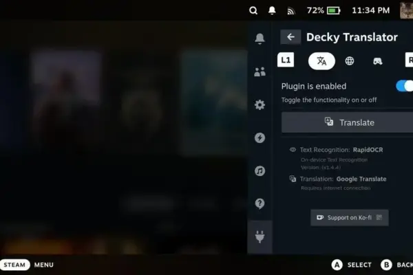 Como traduzir jogos no Steam Deck com o Decky Translator
