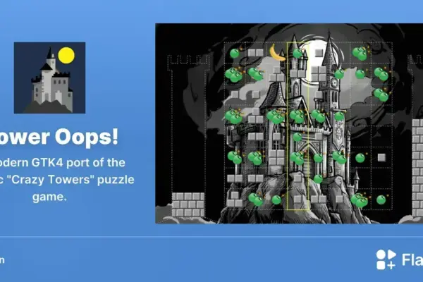 Conheça Tower Oops!: O quebra-cabeça moderno que vai conquistar Linux