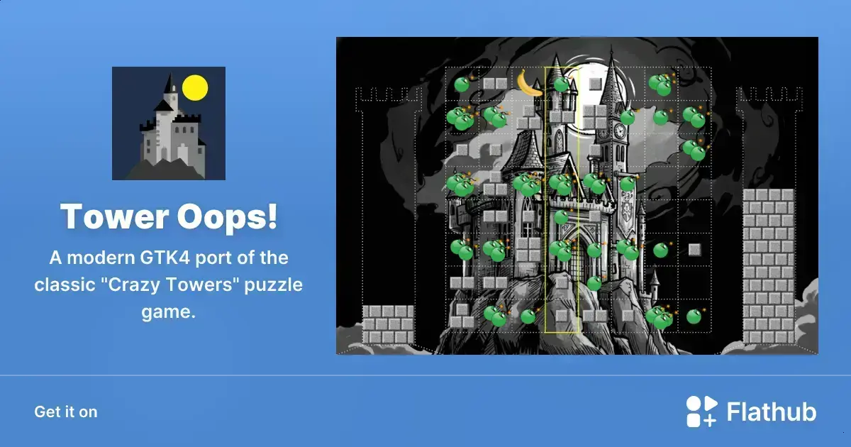 Conheça Tower Oops!: O quebra-cabeça moderno que vai conquistar Linux