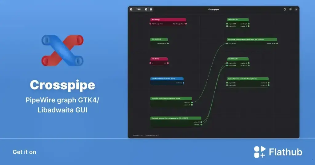 Crosspipe: uma revolução visual para gerenciar PipeWire no Linux