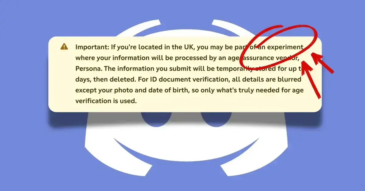 Discord inicia novo experimento de verificação de idade no Reino Unido 1 Discord inicia novo experimento de verificação de idade no Reino Unido