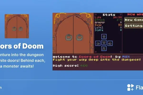 Doors of Doom: Aventura RPG às portas da sua tela no Linux e Android