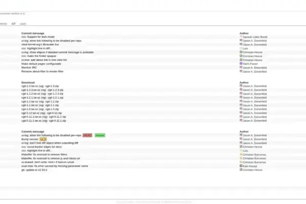 Lançamento do CGIT 1.3: Interface web leve e eficiente para Git após seis anos