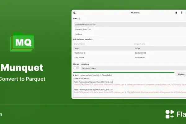 Munquet: ferramenta leve para converter e preparar dados em Parquet no Linux