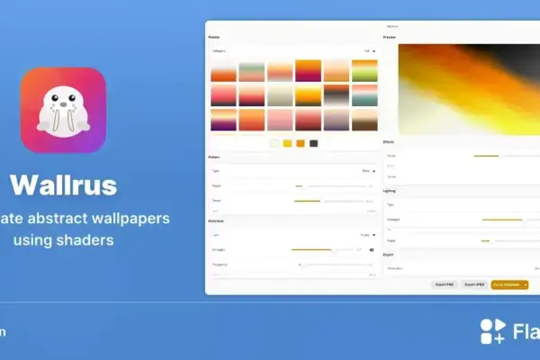 Wallrus: gerador de papéis de parede abstratos para Linux em 4K