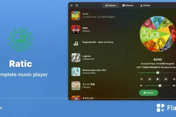 Conheça o Ratic: player offline leve e completo para Linux via Flatpak