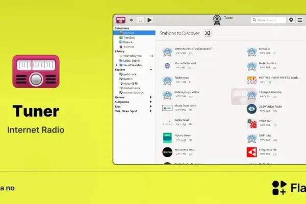 Conheça o Tuner: rádio pela internet para Linux via Flatpak.