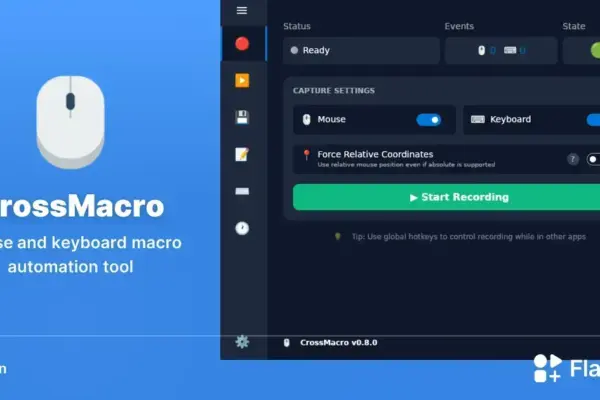 CrossMacro: Automação poderosa para mouse e teclado no Linux