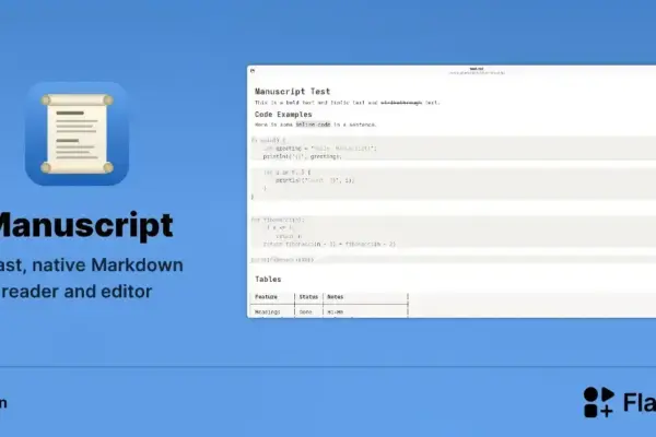 Descubra Manuscript: Leitor e Editor Markdown Rápido e Nativo no Linux