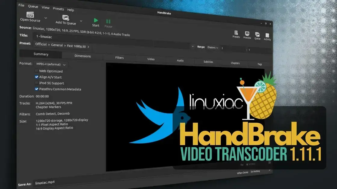 HandBrake 1.11.1: Atualização promete ainda mais estabilidade e melhorias 1 HandBrake 1.11.1: Atualização promete ainda mais estabilidade e melhorias