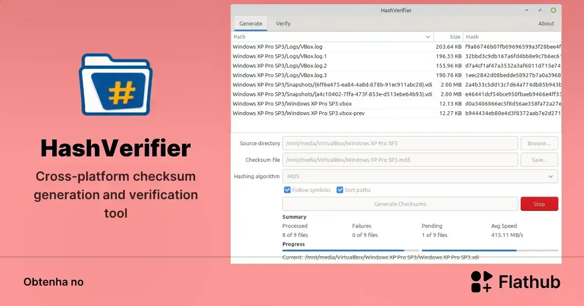HashVerifier: ferramenta eficiente para geração e verificação de checksums no Linux 1 HashVerifier: ferramenta eficiente para geração e verificação de checksums no Linux