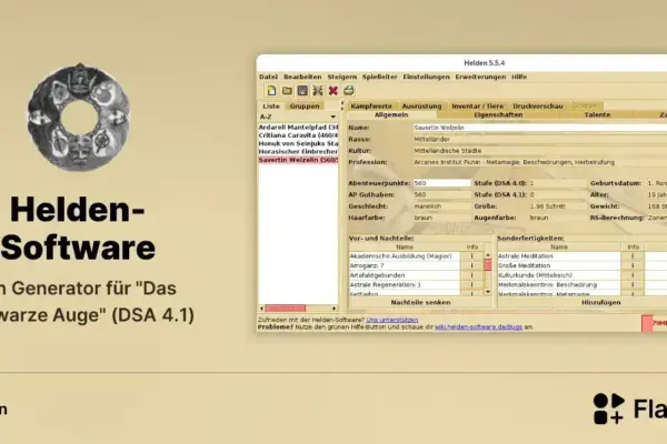 Helden-Software: ferramenta essencial para criar heróis no RPG Das Schwarze Auge