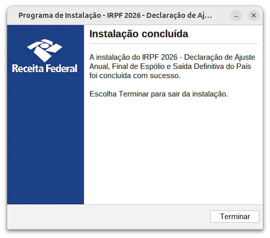 Como instalar o programa IRPF 2026 no Linux via arquivo BIN