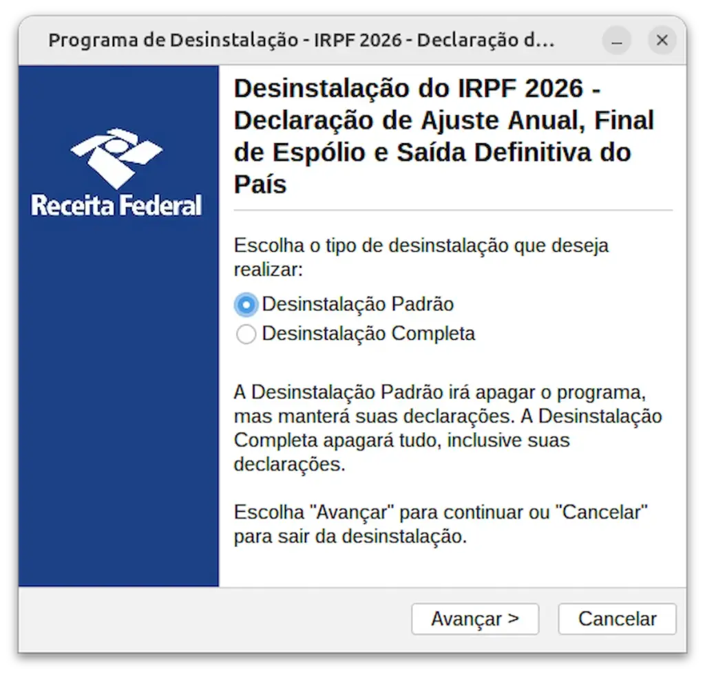 Como instalar o programa IRPF 2026 no Linux via arquivo BIN