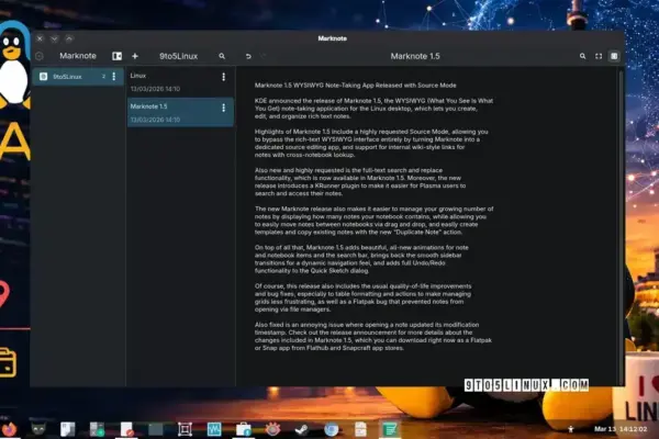Marknote 1.5: nova versão do app de notas WYSIWYG traz modo fonte e plugin KRunner