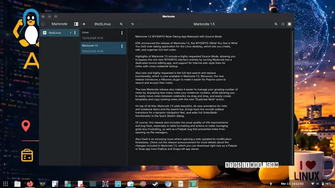 Marknote 1.5: nova versão do app de notas WYSIWYG traz modo fonte e plugin KRunner 1 Marknote 1.5: nova versão do app de notas WYSIWYG traz modo fonte e plugin KRunner