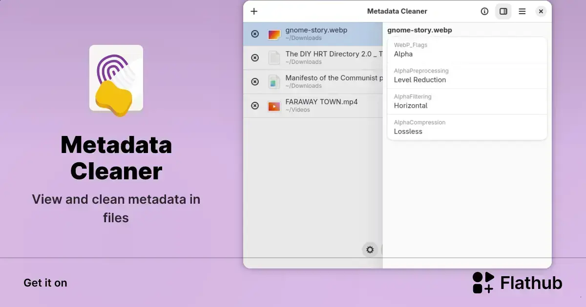 Metadata Cleaner: Conheça a ferramenta para limpar metadados em arquivos Linux 1 Metadata Cleaner: Conheça a ferramenta para limpar metadados em arquivos Linux