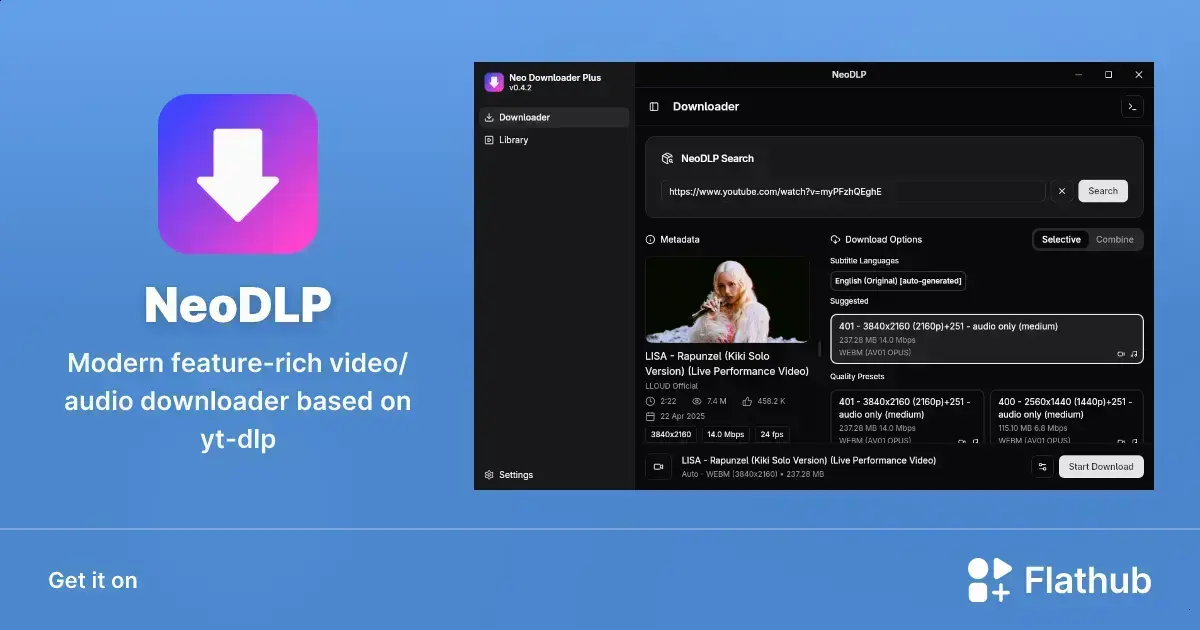 NeoDLP: Descubra o downloader de vídeo e áudio moderno para Linux