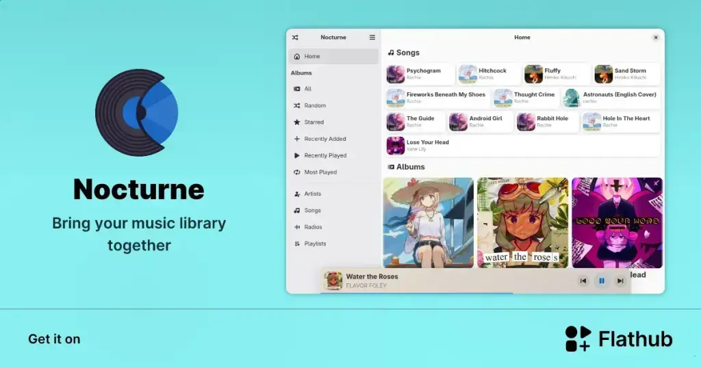 Nocturne no Linux: seu cliente moderno para gerenciar músicas com elegância