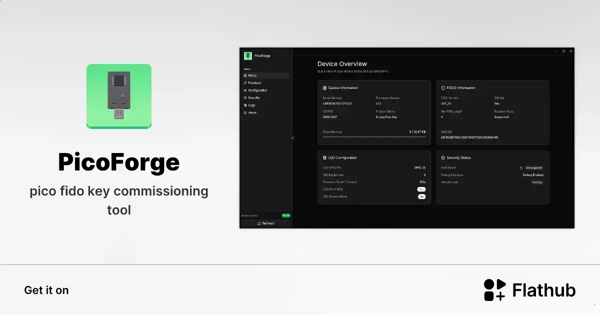 PicoForge: ferramenta moderna para configuração de chaves de segurança no Linux 1 PicoForge 0.5.0: ferramenta moderna para configuração de chaves de segurança no Linux