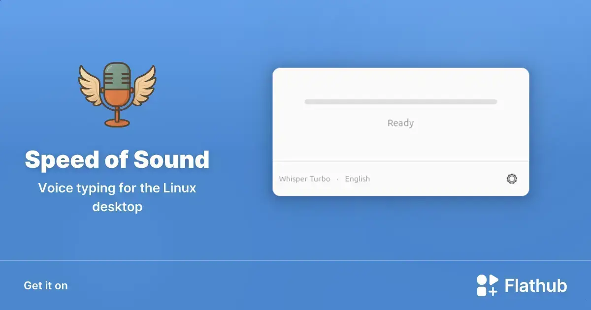 Speed of Sound no Linux: digitação por voz prática e privativa no desktop 1 Speed of Sound no Linux: digitação por voz prática e privativa no desktop