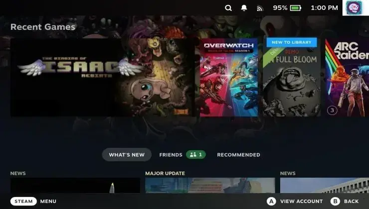 SteamOS 3.7.20 chega com driver NTSync e grande atualização do Steam Client