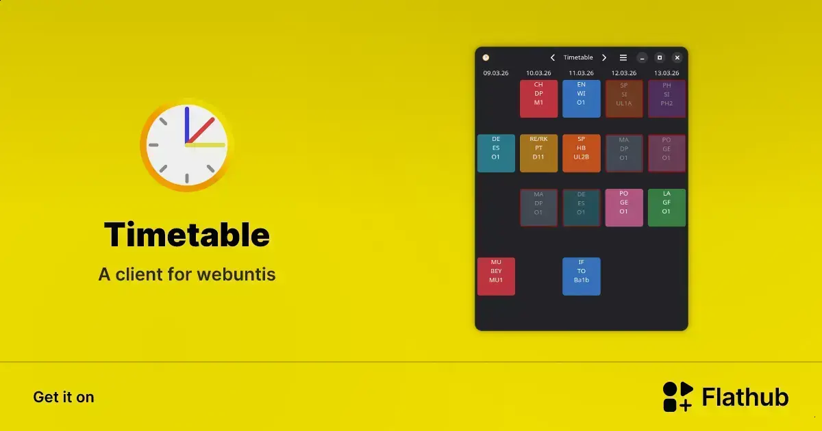 Timetable: Cliente WebUntis para Linux que facilita a vida dos estudantes