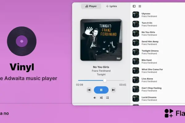 Vinyl: O player de música simples e elegante para Linux no Flathub