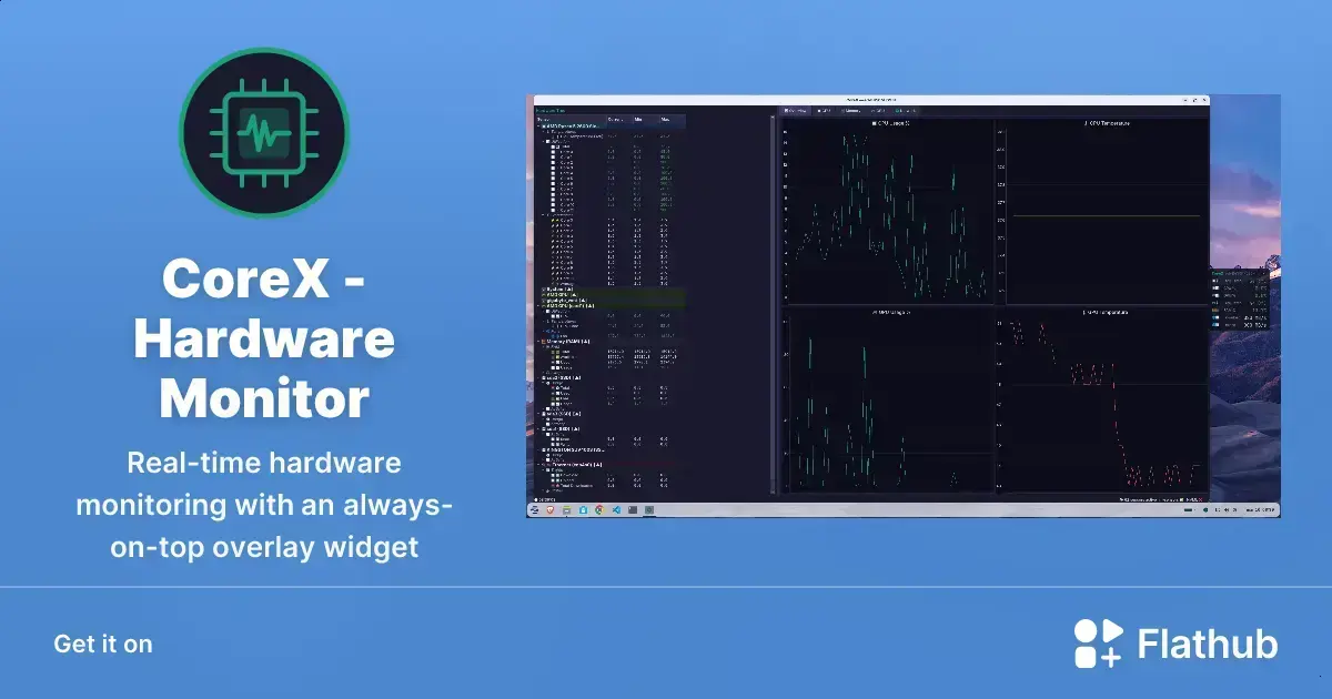 CoreX: Monitoramento em tempo real do hardware no Linux sem travar o sistema