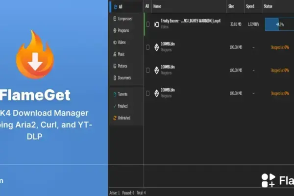 FlameGet: gerenciador de downloads rápido e leve para Linux