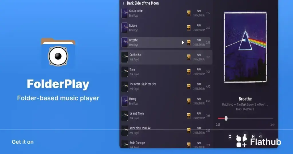 FolderPlay: o player minimalista para audição Hi-Res no Linux