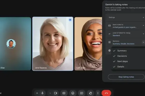 Google Meet ganha personalização nas notas e nova seção de decisões