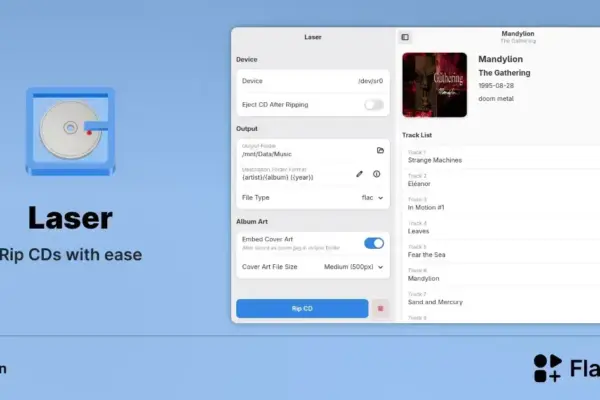 Laser: o prático ripper de CDs para Linux disponível no Flathub