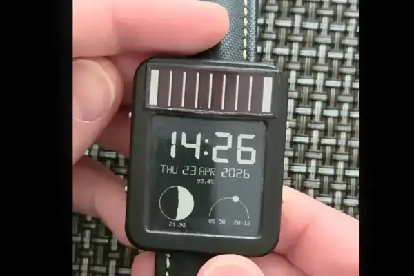 LightInk: o smartwatch open source que redefine vida útil com tela E-Ink