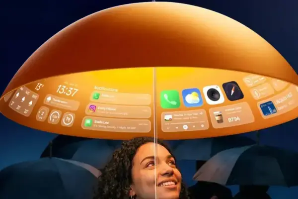 OPPO apresenta um guarda-chuva inteligente com tela 4K e câmeras embutidas