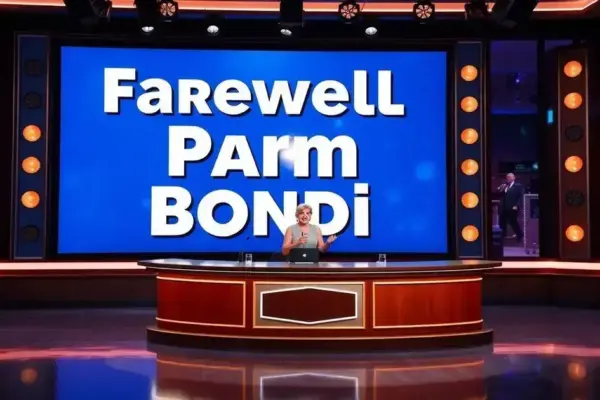 Stephen Colbert zomba demissão de Pam Bondi com nota divertida