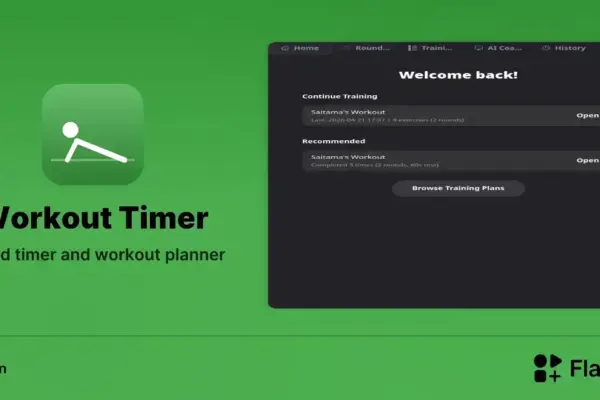 Workout Timer: aplicativo completo para treinos no Linux com AI e planos personalizáveis
