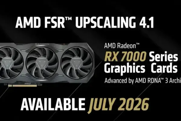 AMD anuncia suporte ao FSR 4.1 para GPUs Radeon RX 7000 em julho, RX 6000 só em 2027