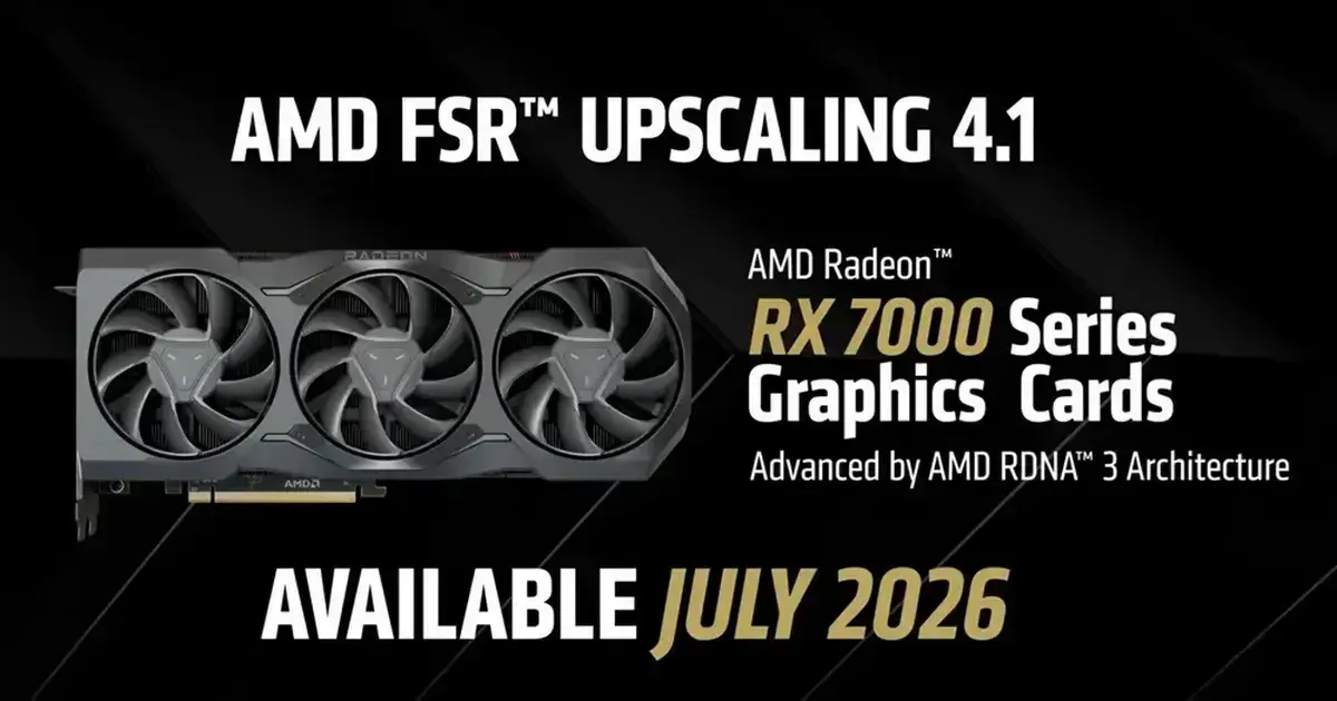 AMD anuncia suporte ao FSR 4.1 para GPUs Radeon RX 7000 em julho, RX 6000 só em 2027 1 AMD anuncia suporte ao FSR 4.1 para GPUs Radeon RX 7000 em julho, RX 6000 só em 2027