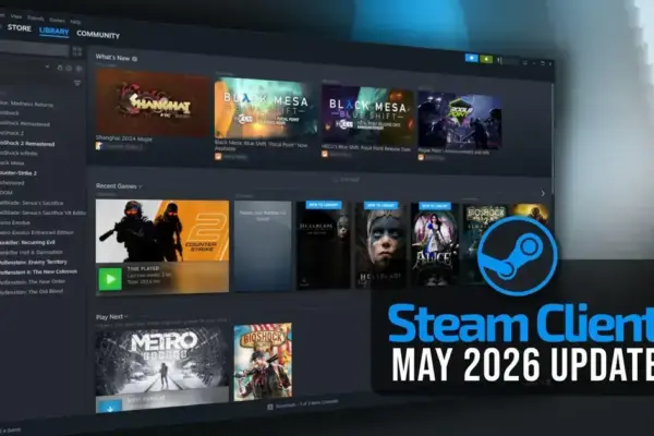 Atualização do Steam em Maio de 2026 traz pop-ups e controle da bateria