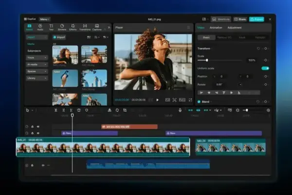 CapCut Pad eleva edição de vídeo em tablets Android a nível desktop