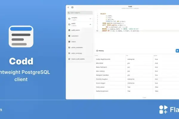Codd chega ao Linux como cliente PostgreSQL leve e focado