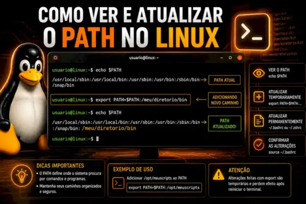 Como ver e atualizar o PATH no Linux sem cair em armadilhas