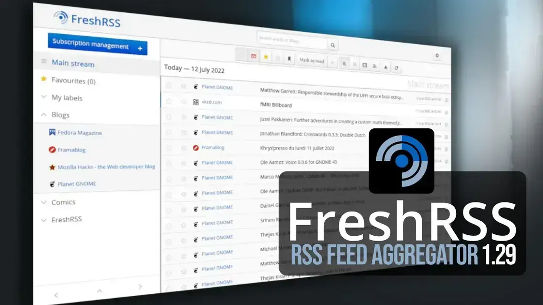 FreshRSS 1.29 traz controles de ordenação e recursos avançados para RSS