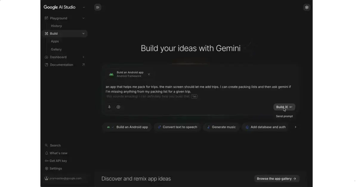 Google AI Studio agora cria apps Android e Android Studio facilita portabilidade iOS 1 Google AI Studio agora cria apps Android e Android Studio facilita portabilidade iOS