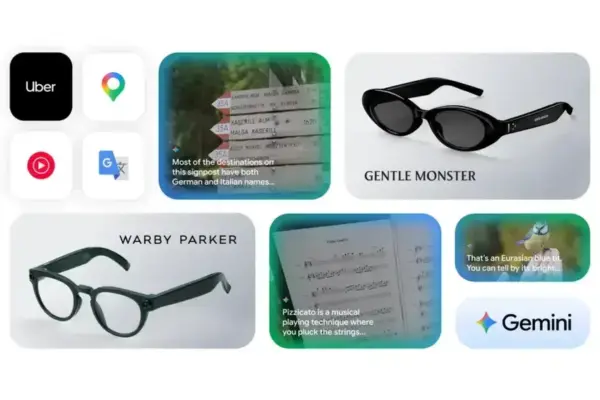 Óculos inteligentes Android XR da Google chegam neste outono com IA Gemini