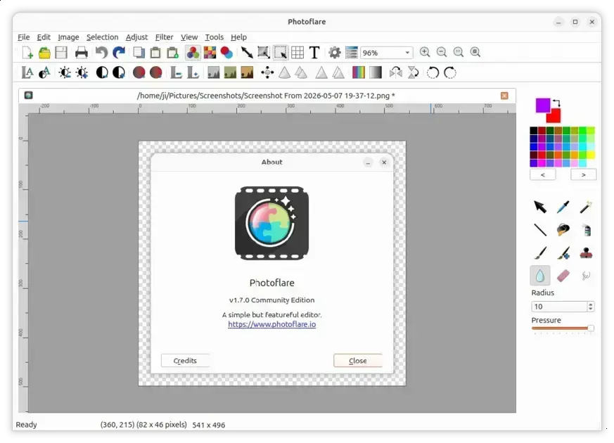 Photoflare 1.7.0 chega com Qt6, G’MIC e salto em desempenho 1 Photoflare 1.7.0 chega com Qt6, G’MIC e salto em desempenho