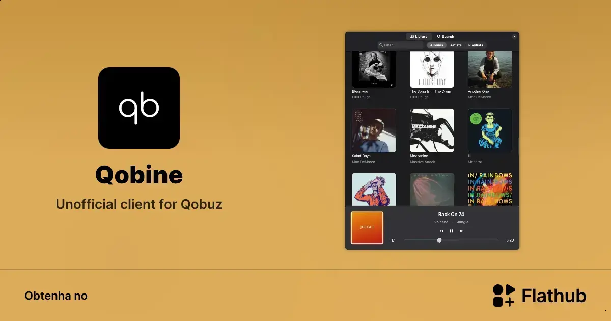 Qobine chega ao Linux como cliente informal do Qobuz via Flatpak